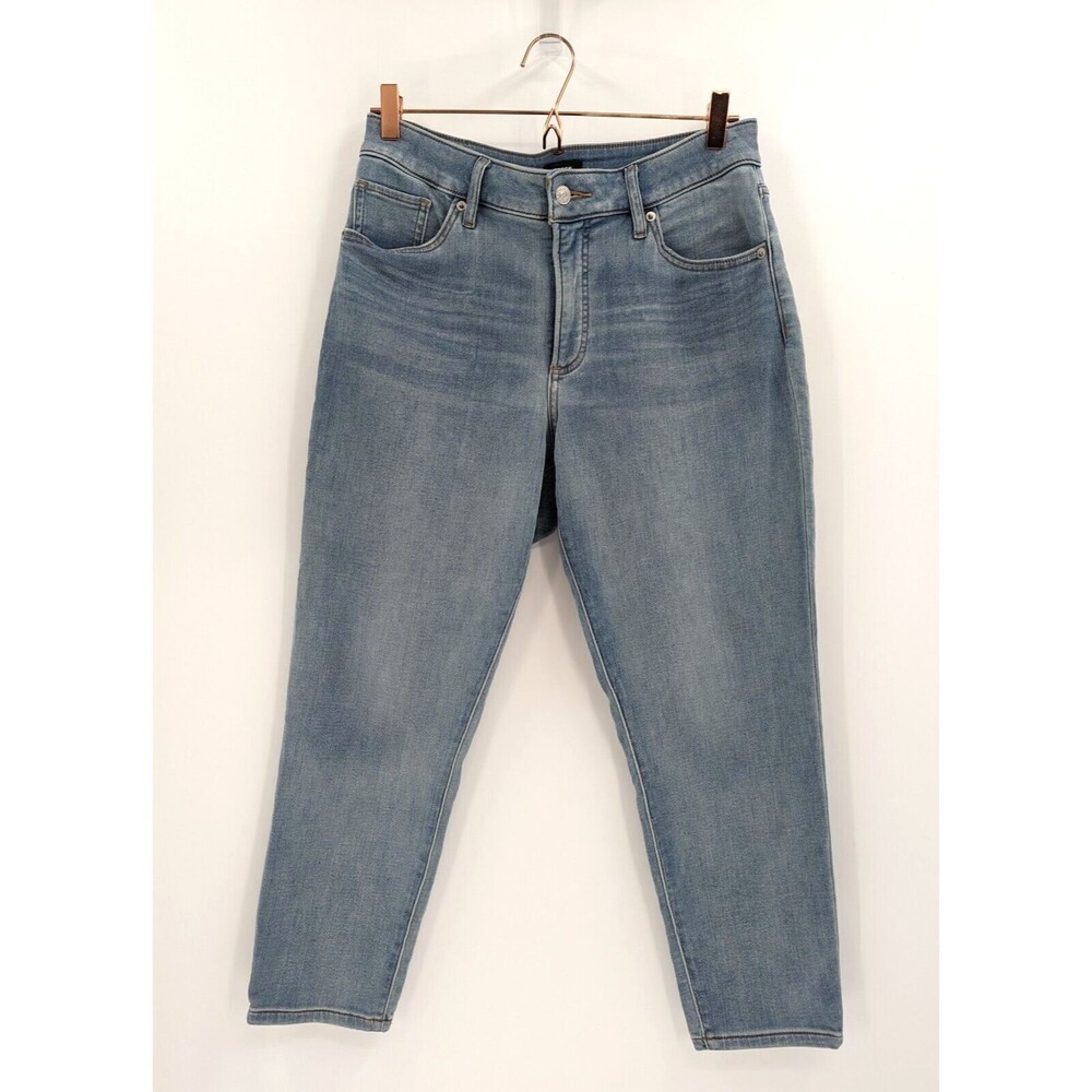 Express Jeans Women's 12 Short Light Wash Curvy Cropped Skinny  Midrise Stretch